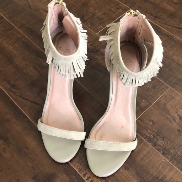 Joie Alek Fringe Ankle Strap Heels - Picture 5 of 8